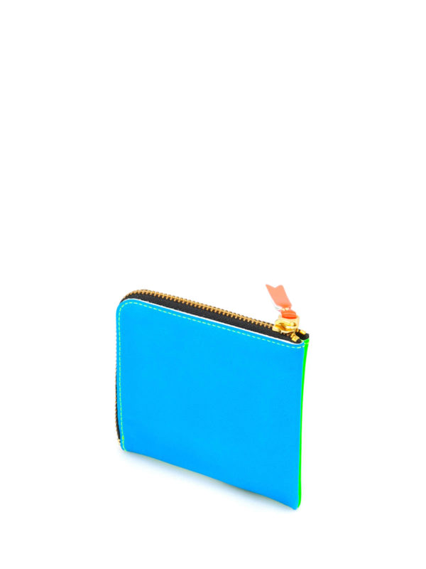 Wallets purses Comme Des Garcons L zip Super Fluo wallet SA3100SFBLUEGREEN